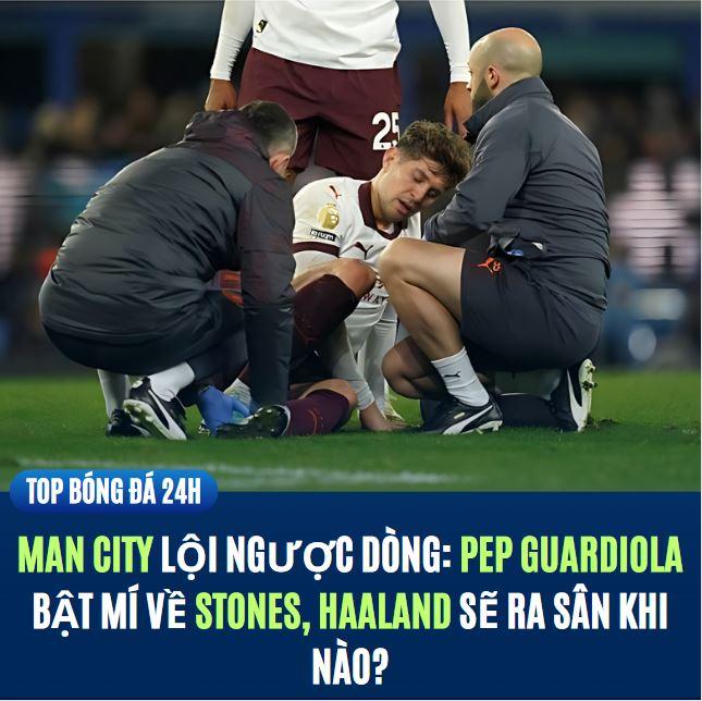 Man City lội ngược dòng: Pep Guardiola bật mí về Stones, Haaland sẽ ra sân khi nào?