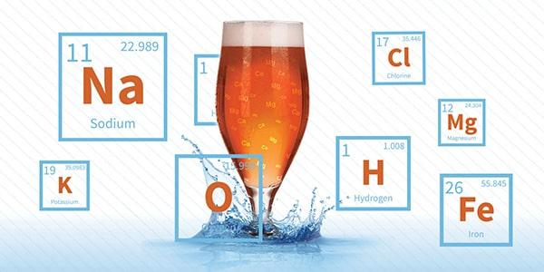 Công thức của bia là nước, etanol và các hàm lượng vi chất khác